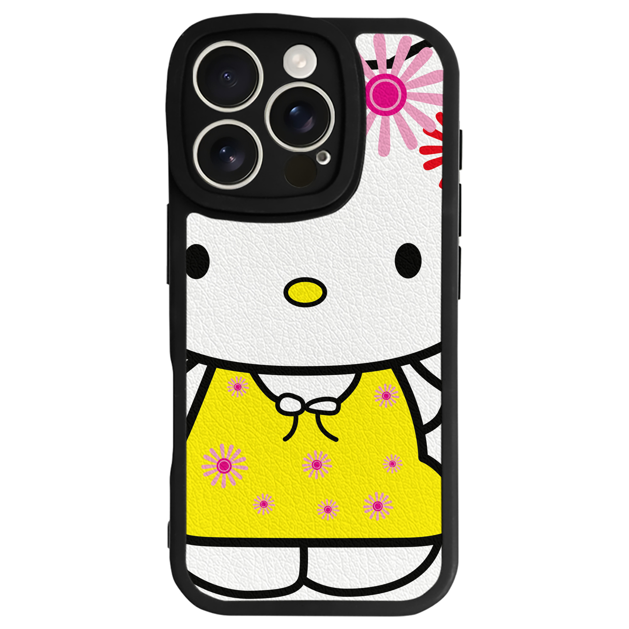 （画像用） Hello Kitty ハローキティ 【iPhone 16シリーズ対応】シリコンスマホケース（レザー調） 材質：シリコン
